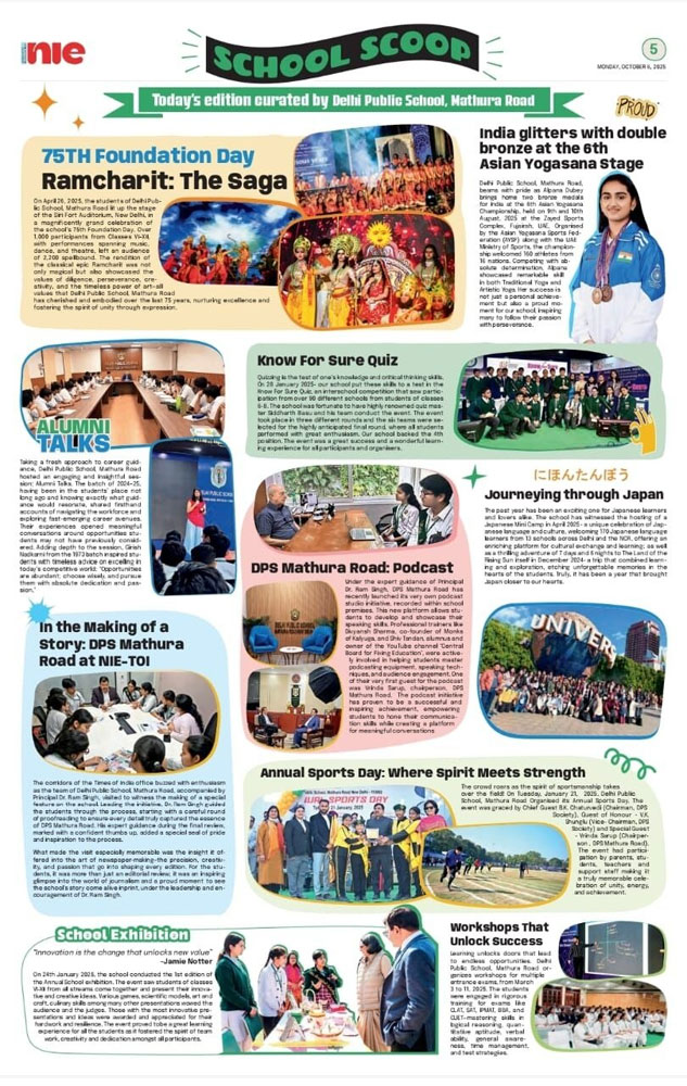  DPS Mathura Road Featured at TOI - Photo 5