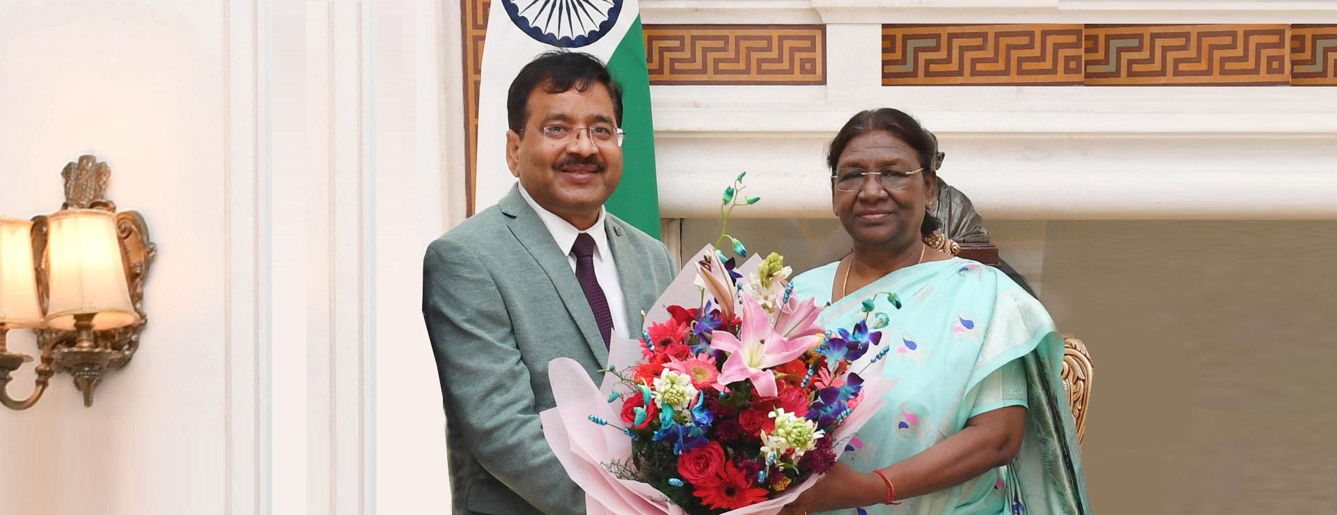 Hon’ble President of India Smt Droupadi Murmu ji at her Presidential Residence-Rashtrapati Bhawan,